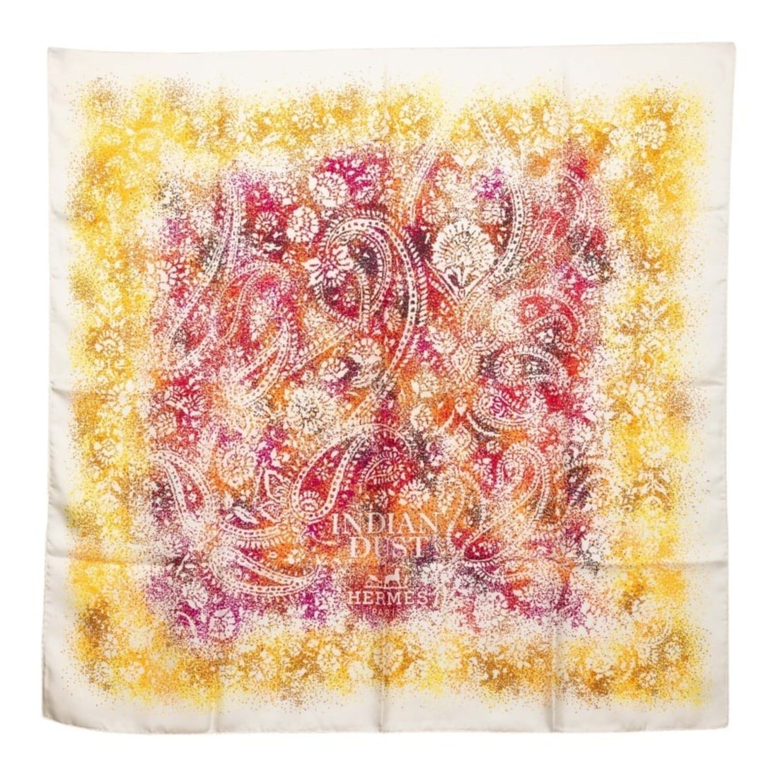 Hermes Carre 90 Indian Dust Scarf/Muffler, Beige Multicolor Silk, Women's: --- Catalog ---Category: SizeSize (LxW): 87.5cm x 88.5cm / 34.44'' x 34.84''Category: DesignType: ScarfColor: Beige, Multi-colorGender: WomenMaterial: Silk Category: GeneralBrand: Hermes--- Item List 