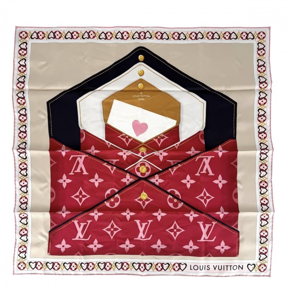 Louis Vuitton My True LV Scarf for Women, M78061, Silk, Red, Multicolor: --- Catalog ---Category: SizeSize (LxW): 68cm x 68cm / 26.77'' x 26.77''Category: DesignType: ScarfColor: Multi-color, Red colorGender: WomenMaterial: Silk Category: GeneralMPN: M78061Brand: Louis Vui