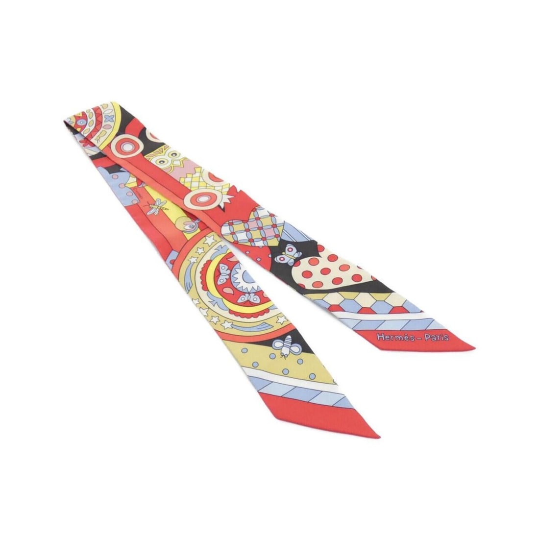 Hermes LES MURMURES DE LA FORET Twilly 063005S Scarf Muffler: --- Catalog ---Category: SizeSize (LxW): 5cm x 86cm / 1.96'' x 33.85''Category: DesignType: ScarfColor: Multi-color, Red colorGender: Women,MenMaterial: Silk Category: GeneralMPN: 063005SBrand: Hermes