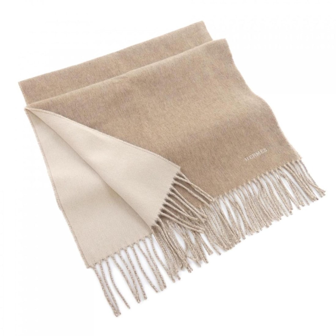 Hermes RECTO VERSO H393800T Scarf: --- Catalog ---Category: SizeSize (LxW): 1.61m x 42cm / 63.38'' x 16.53''Category: DesignType: StoleColor: BrownGender: MenMaterial: Cashmere Category: GeneralMPN: H393800TBrand: Hermes--- Item List