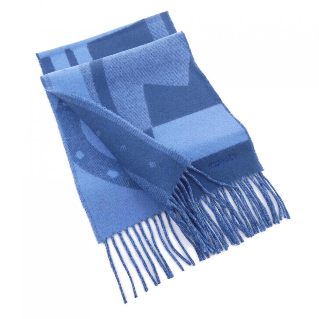 Hermes scarf: --- Catalog ---Category: SizeSize (LxW): 1.69m x 26cm / 66.53'' x 10.23''Category: DesignType: StoleColor: BlueGender: MenMaterial: Cashmere Category: GeneralBrand: Hermes--- Item List ---Section: Con