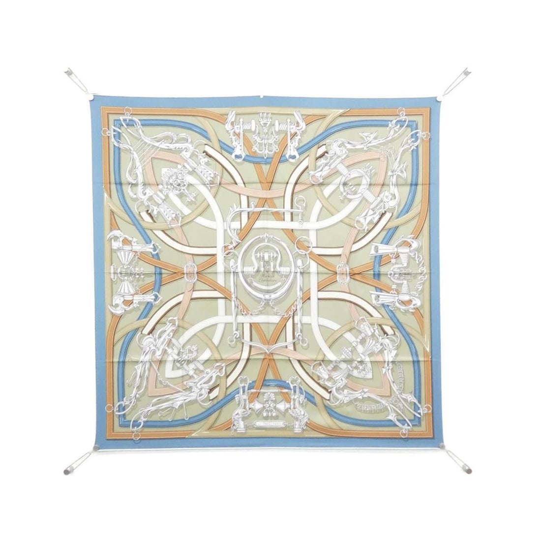 Hermes HARNAIS LEGENDAIRE Carre 004299S Scarf/Muffler: --- Catalog ---Category: SizeSize (LxW): 90cm x 90cm / 35.43'' x 35.43''Category: DesignType: ScarfColor: Blue jean, Multi-colorGender: Women,MenMaterial: Silk Category: GeneralMPN: 004299SBrand: