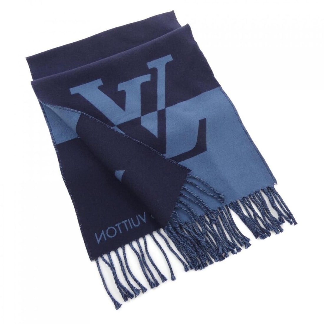 Louis Vuitton Graphic Dual M78399 Scarf: --- Catalog ---Category: SizeSize (LxW): 1.76m x 34cm / 69.29'' x 13.38''Category: DesignType: StoleColor: Blue, NavyGender: MenMaterial: Cashmere 10%, Wool 90%Category: GeneralMPN: M78399Brand: Louis