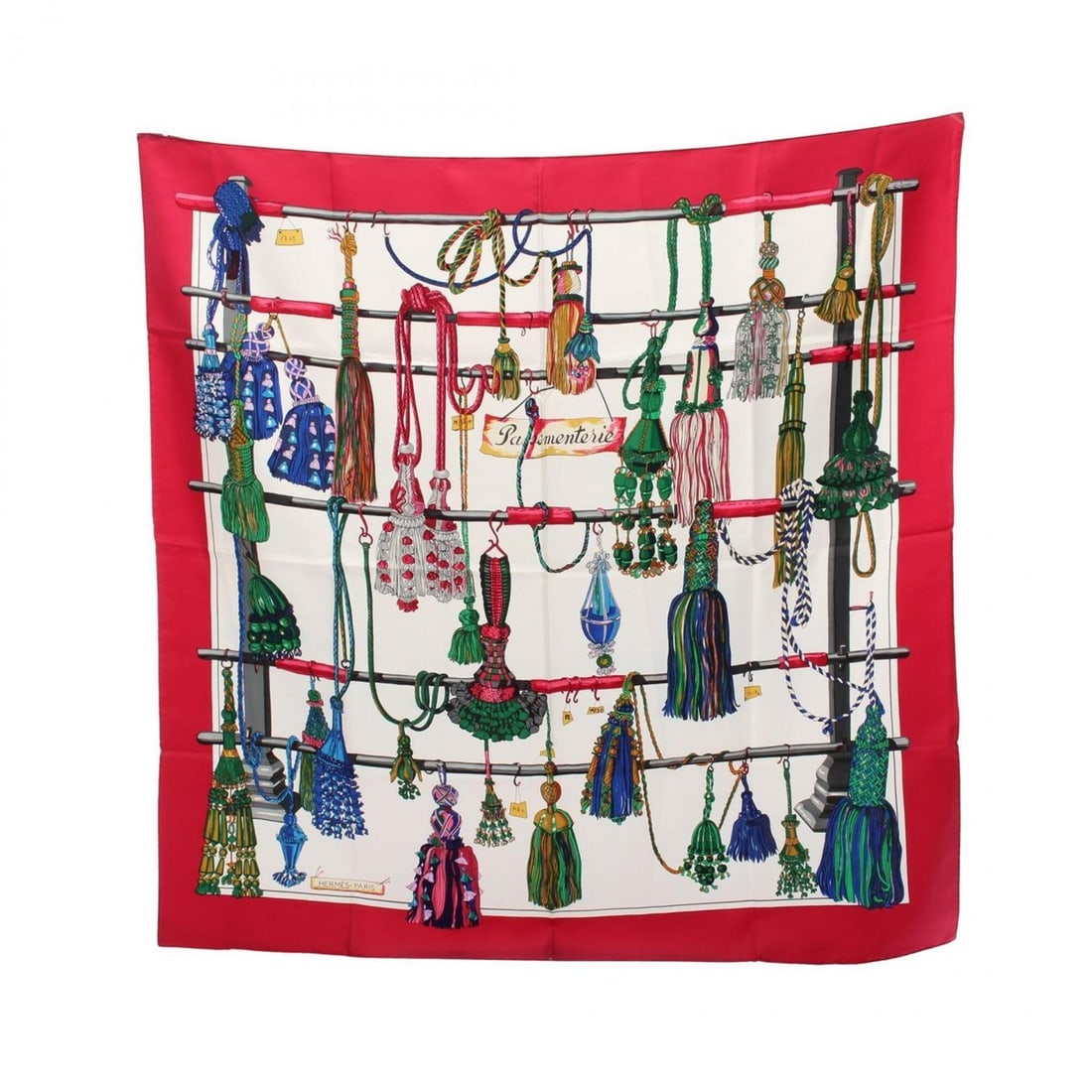 Hermes Carre 90 Pasementerie Scarf/Muffler, Silk, Women's, Pink/Multicolor: --- Catalog ---Category: SizeSize (LxW): 89cm x 89cm / 35.03'' x 35.03''Category: DesignType: ScarfColor: Multi-color, PinkGender: WomenMaterial: Silk Category: GeneralBrand: Hermes--- Item List ---Se