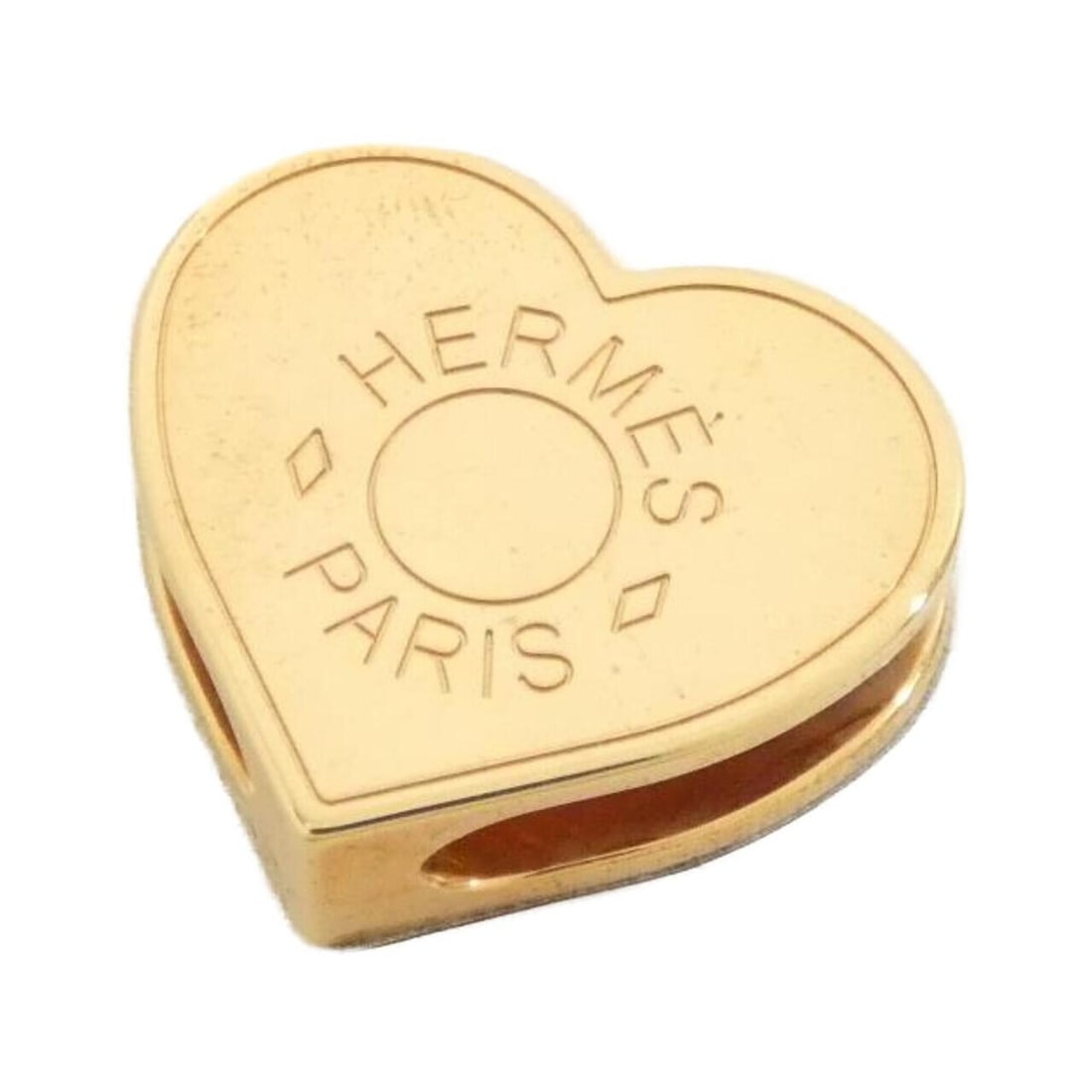 Hermes Mini Coeur Scarf Ring 602049S: --- Catalog ---Category: DesignType: Scarf ringColor: Rose goldGender: WomenCategory: GeneralBrand: HermesCategory: Physical PropertiesSize (HxWxD): 1.9cm x 2cm / 0.74'' x 0.78''--- Item List