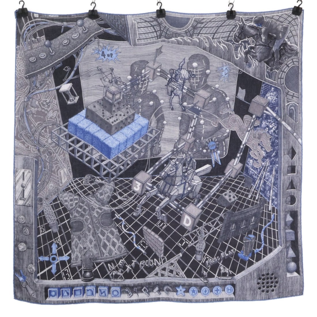 HERMES by Elias Kafouros NEAT ROUND Carre 100 Cashmere x Silk Stole/Scarf, Gray, Women's: --- Catalog ---Category: SizeSize (LxW): 99cm x 1.02m / 38.97'' x 40.15''Category: DesignType: StoleColor: GrayGender: WomenMaterial: Cashmere Category: GeneralBrand: Hermes--- Item List ---Section: C