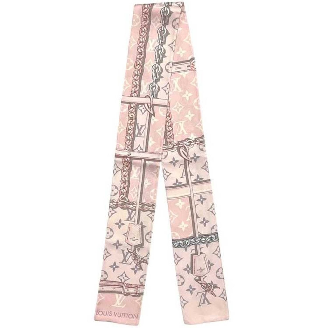 Louis Vuitton Ribbon Scarf Muffler Bandeau Confidential Light Pink M70637 Silk LOUIS VUITTON: --- Catalog ---Category: SizeSize (LxW): 1.18m x 8.5cm / 46.45'' x 3.34''Category: DesignType: ScarfColor: Light pinkGender: WomenMaterial: Silk Category: GeneralMPN: M70637Brand: Louis Vuitton--- Ite
