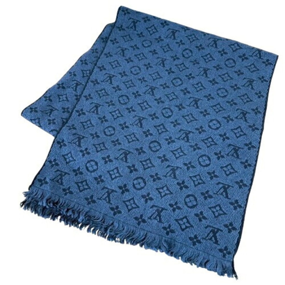 Louis Vuitton Echarpe Monogram Classic M78525 Wool Scarf for Women: --- Catalog ---Category: SizeSize (LxW): 1.8m x 38cm / 70.86'' x 14.96''Category: DesignType: StoleColor: NavyStyle: ClassicGender: WomenMaterial: Wool 100%Category: GeneralLine: MonogramBrand: Louis 