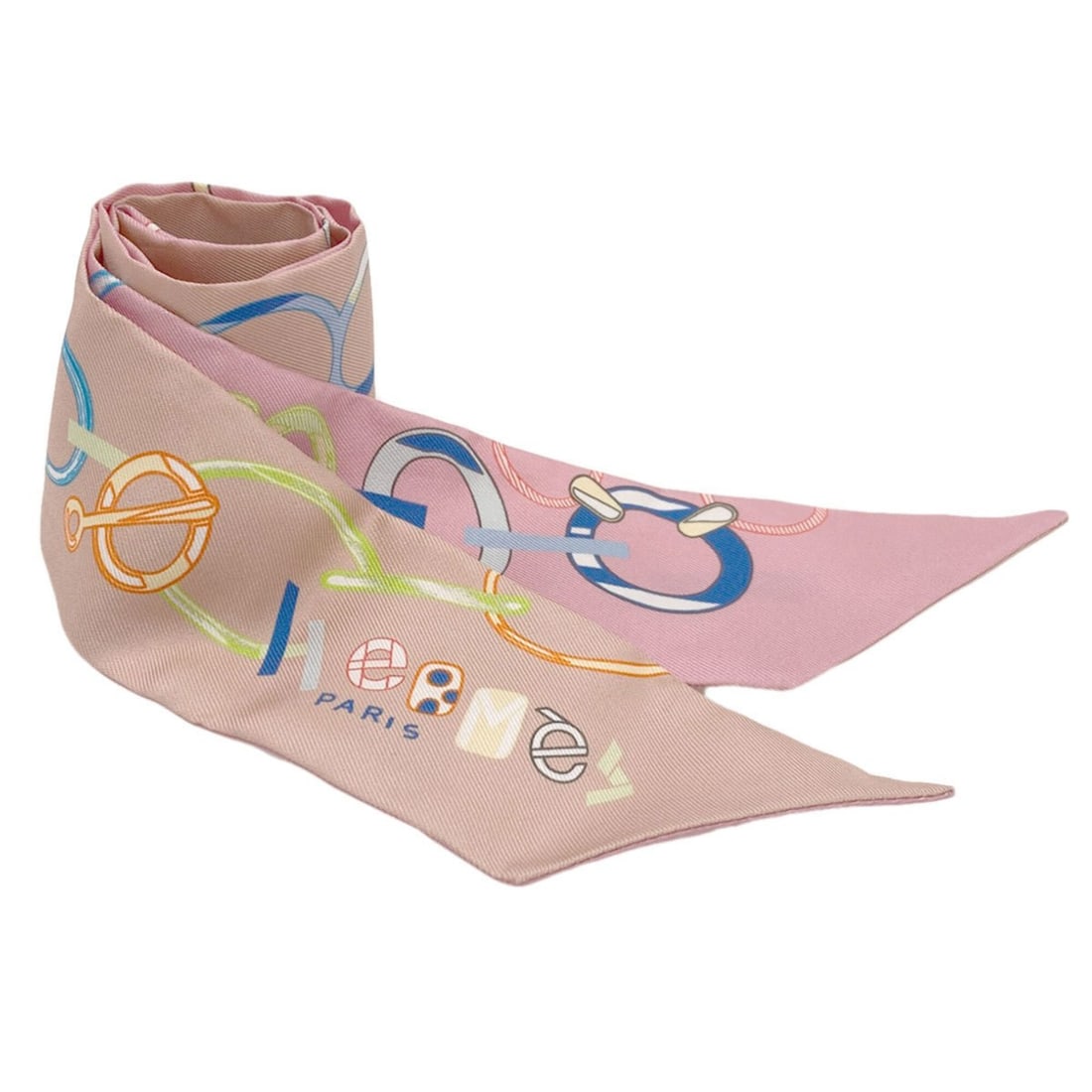 Hermes Twilly Scarf Muffler Silk Women's HERMES: --- Catalog ---Category: SizeSize (LxW): 85cm x 5cm / 33.46'' x 1.96''Category: DesignType: ScarfColor: Beige, PinkGender: WomenMaterial: Silk Category: GeneralLine: TwillyBrand: Hermes--- Item List -