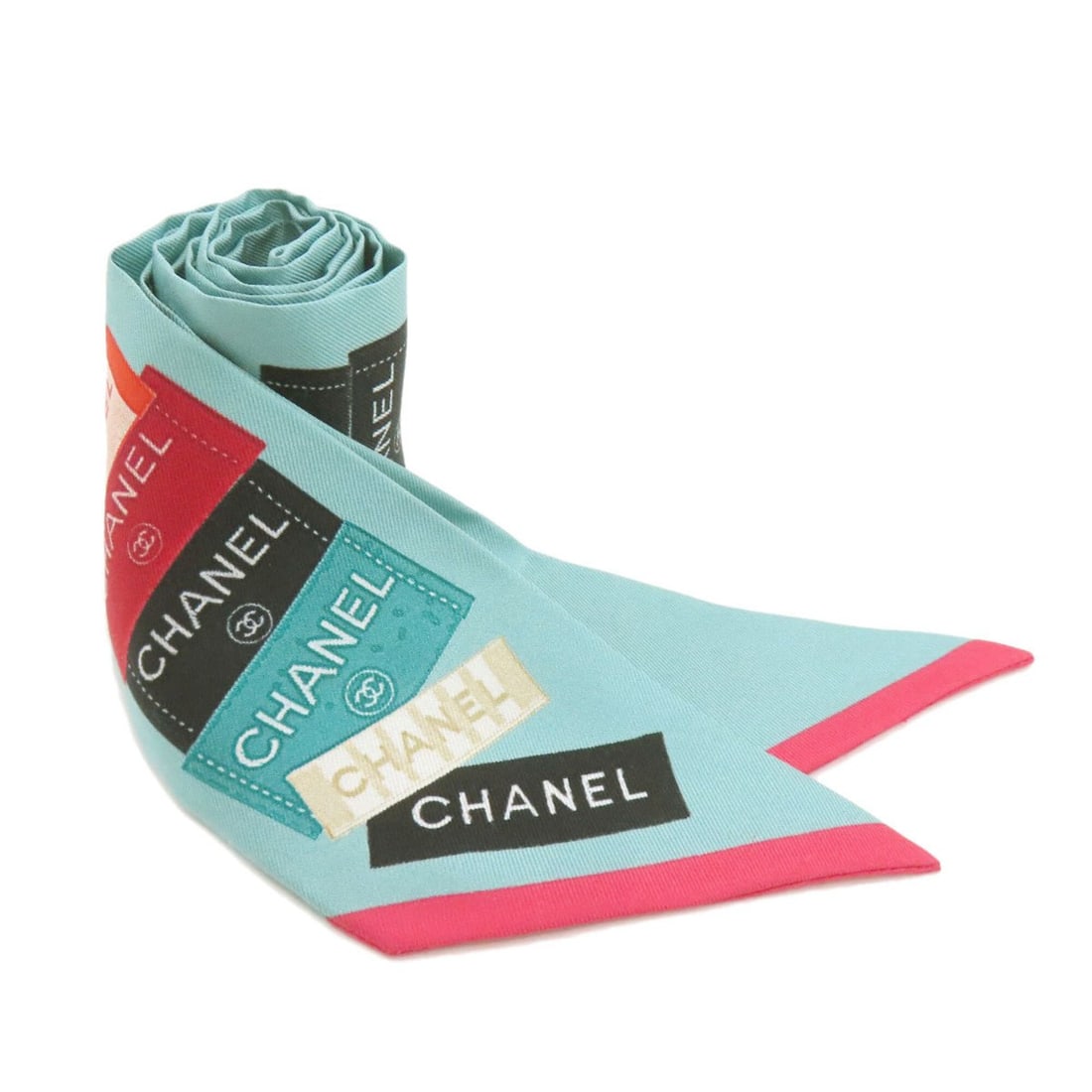 Chanel Silk Bandeau Scarf Muffler Women's CHANEL (1 of 10)