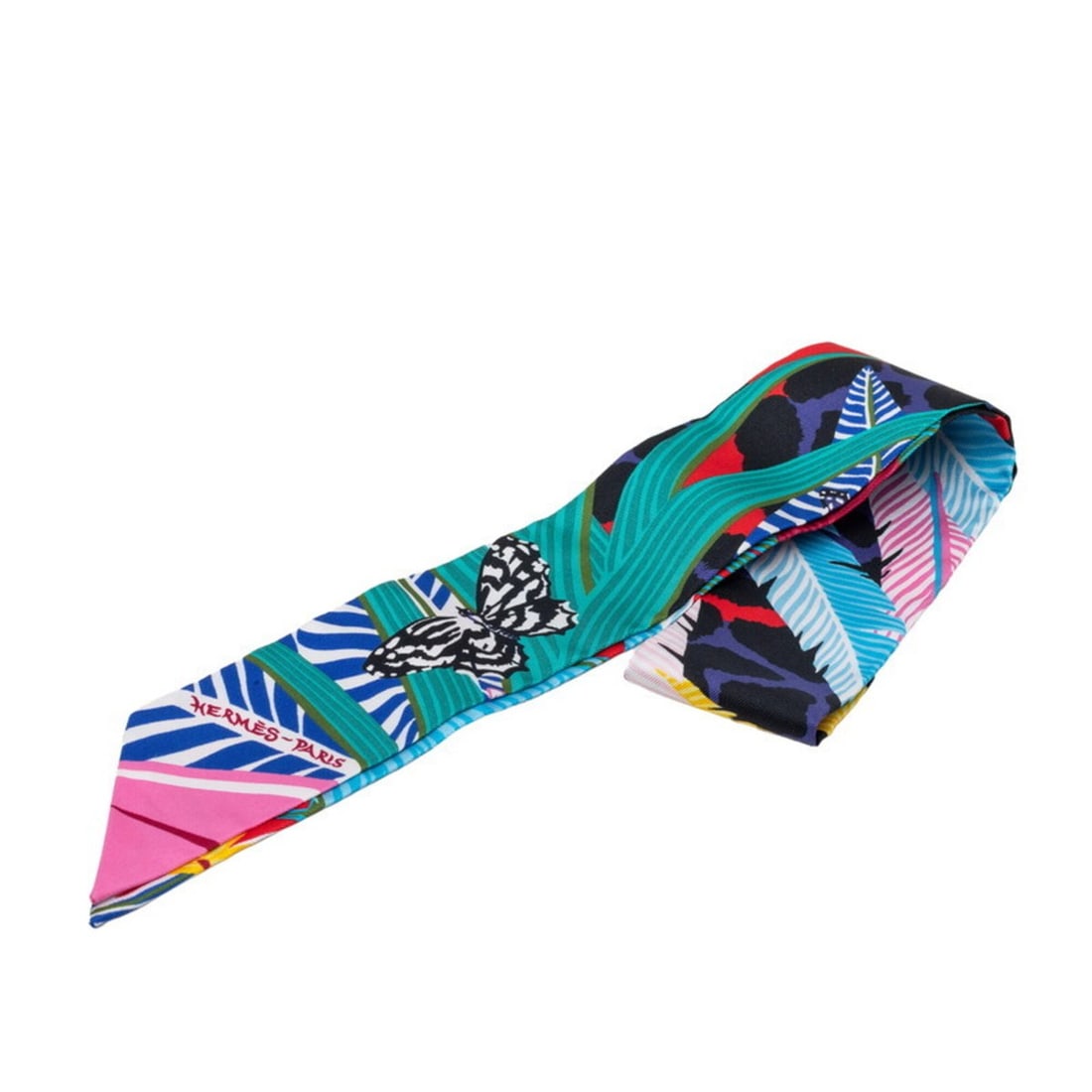Hermes Twilly JAGUAR QUETZAL Jaguar Quetzal Scarf Muffler Multicolor Silk Women's HERMES: --- Catalog ---Category: SizeSize (LxW): 5cm x 85cm / 1.96'' x 33.46''Category: DesignType: ScarfColor: Multi-colorGender: WomenMaterial: Silk Category: GeneralBrand: Hermes--- Item List ---Section: C