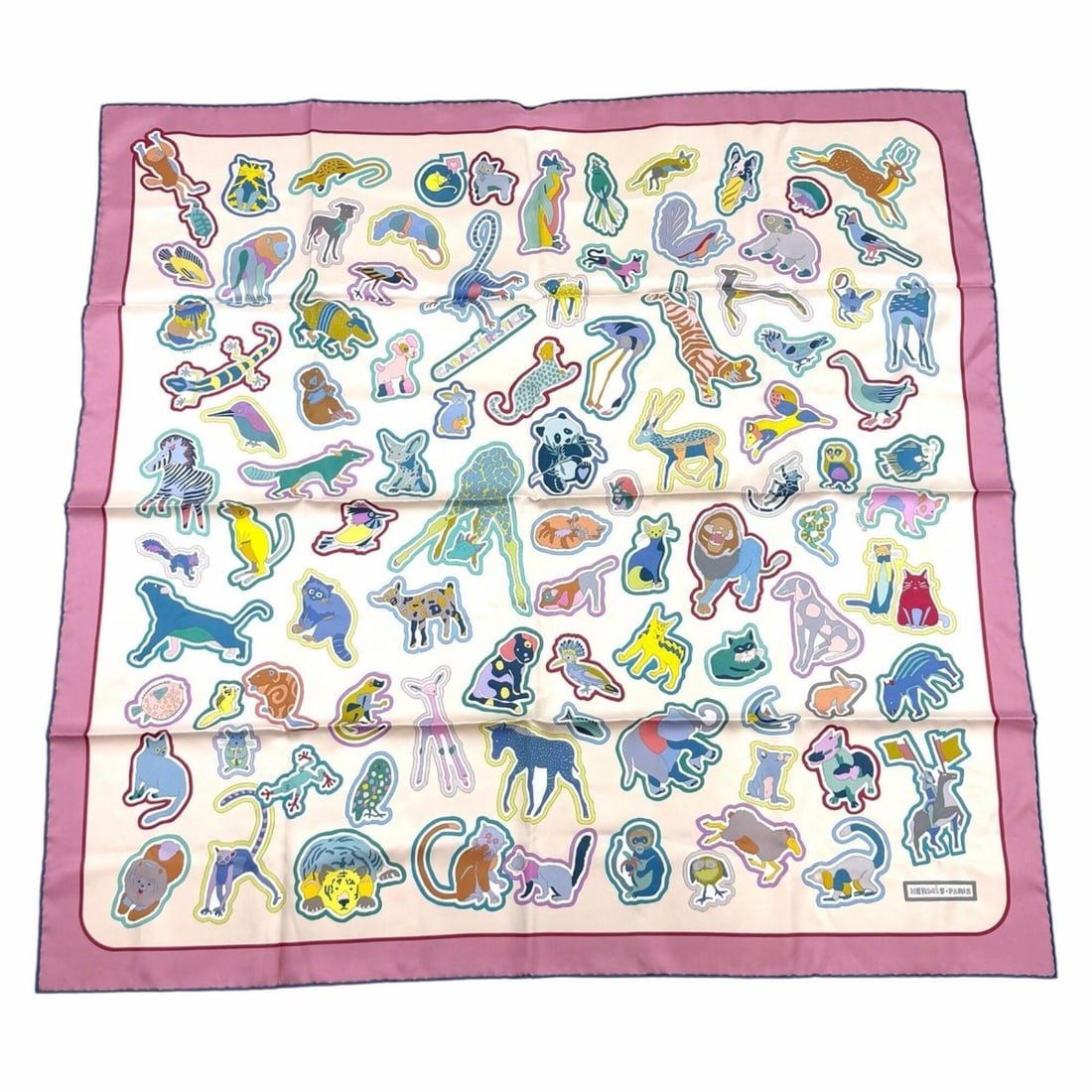 HERMES Carre Double Face 90 CARACTERISTICK DETAIL 100% Silk Scarf/Muffler, Current Model,: --- Catalog ---Category: SizeSize (LxW): 88cm x 88cm / 34.64'' x 34.64''Category: DesignType: ScarfColor: Multi-colorGender: WomenMaterial: Silk Category: GeneralBrand: HermesCountry of Origin: France