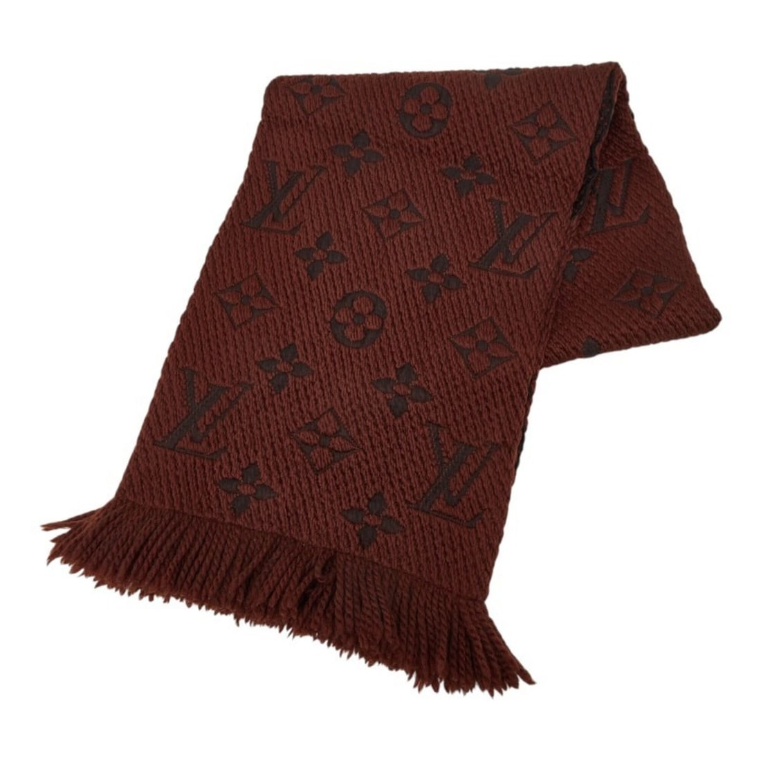 Louis Vuitton Monogram Echarpe Logomania Scarf, Brown/Black, Wool/Silk, Women's.: --- Catalog ---Category: SizeSize (LxW): 1.71m x 30cm / 67.32'' x 11.81''Category: DesignType: StoleColor: Black, Brown, Red colorGender: WomenMaterial: Wool , Silk Category: GeneralBrand: Louis Vuitt