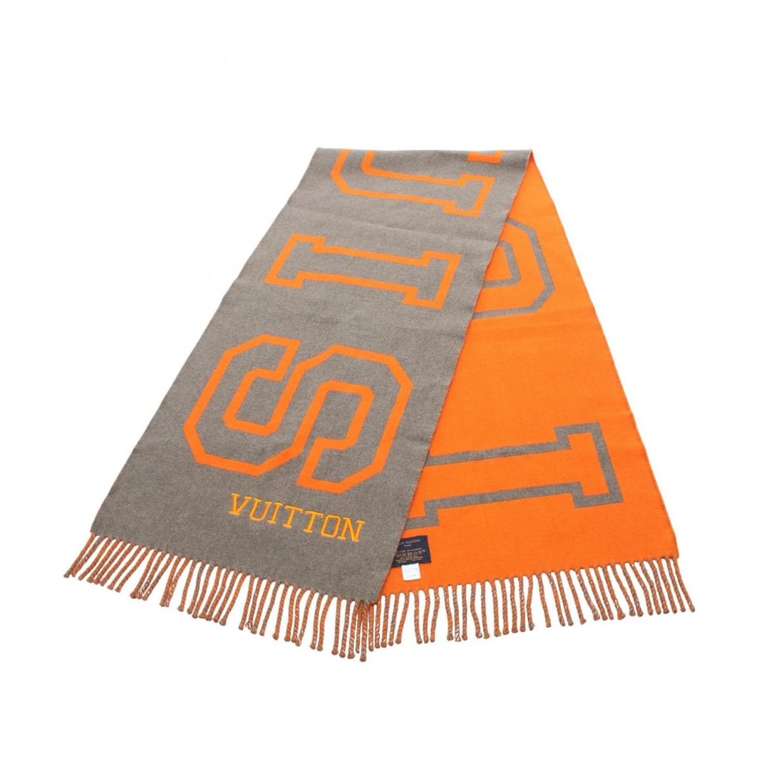 Louis Vuitton Echarpe City Fluo Scarf, Clothing, Wool, Cashmere, Men's & Women's, Orange/Gray,: --- Catalog ---Category: SizeSize (LxW): 1.9m x 38cm / 74.8'' x 14.96''Category: DesignType: StoleColor: Gray, OrangeGender: Men,WomenMaterial: Wool 90%, Cashmere 10%Category: GeneralMPN: MP2153Brand: