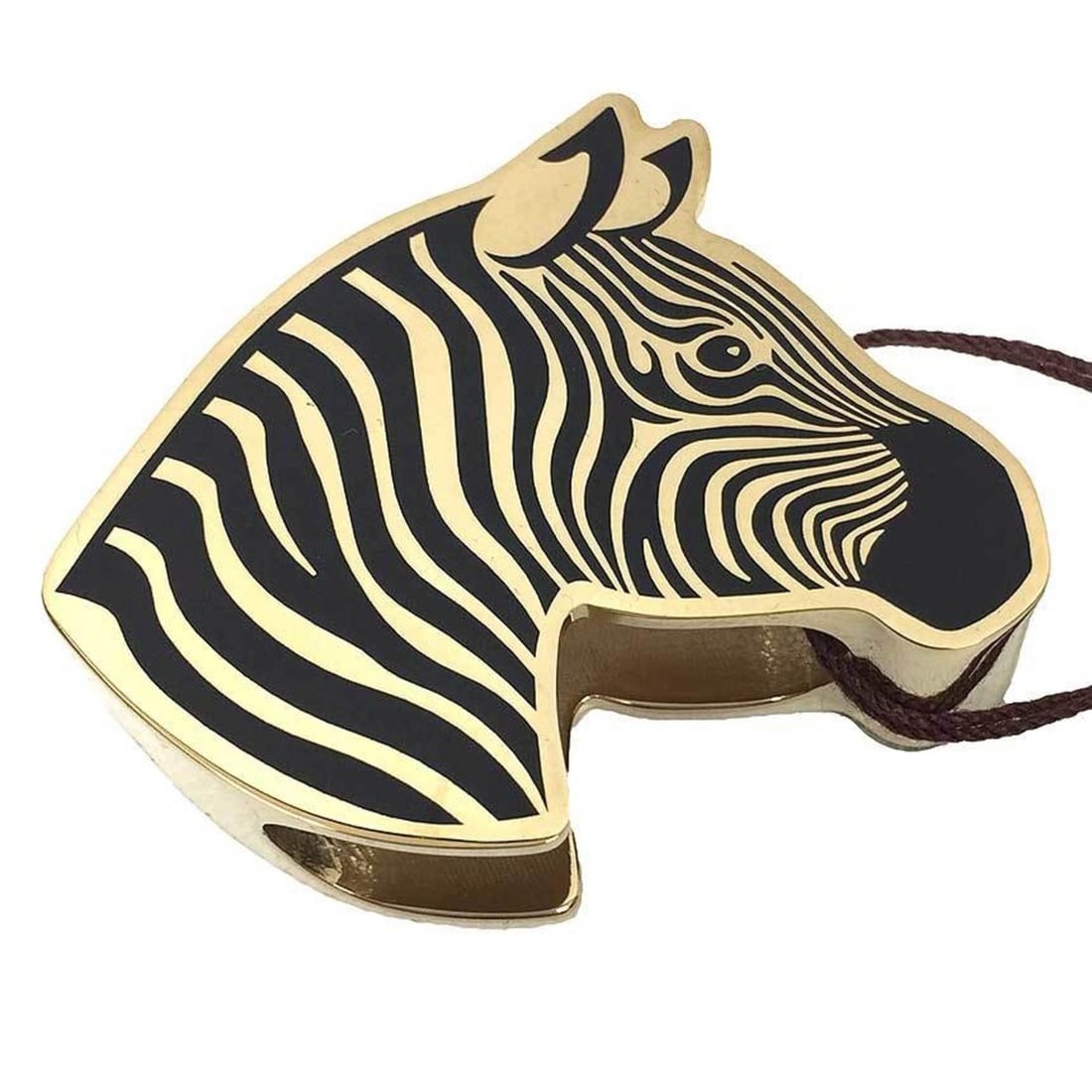 Hermes HERMES scarf ring 90 zebra black gold color: --- Catalog ---Category: DesignType: Scarf ringColor: Black, GoldGender: Men,WomenCategory: GeneralBrand: HermesCategory: Physical PropertiesSize (HxWxD): 3.8cm x 4cm x 1.3cm / 1.49'' x 1.57'' x 0.51'