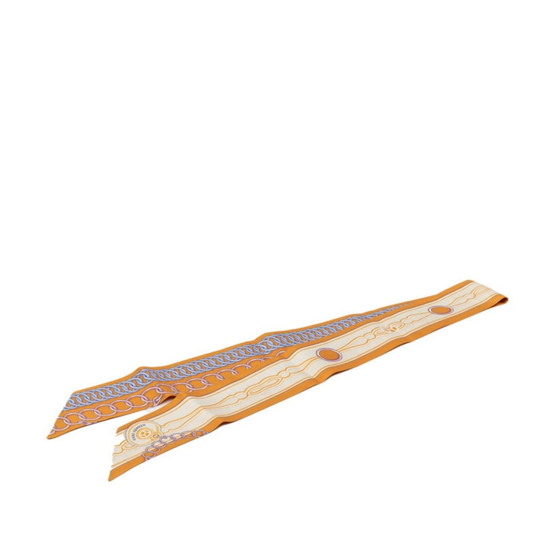 Hermes Twilly Maillons Scarf Muffler Brown Beige Silk Women's HERMES: --- Catalog ---Category: SizeSize (LxW): 85cm x 5cm / 33.46'' x 1.96''Category: DesignType: ScarfColor: Beige, BrownGender: WomenMaterial: Silk Category: GeneralBrand: Hermes--- Item List ---Section: 