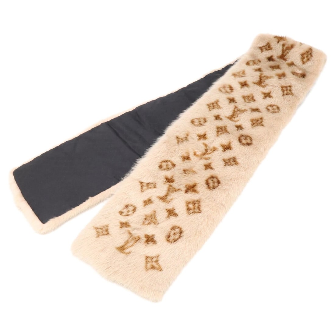 LOUIS VUITTON M75761 Echarpe Monogram Mink Tippet Scarf (Beige) - Women's (1 of 12)