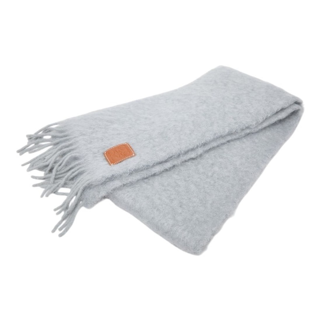 Loewe Anagram Scarf, Gray, Wool, Nylon, Mohair, Women's LOEWE: --- Catalog ---Category: SizeSize (LxW): 1.96m x 20cm / 77.16'' x 7.87''Category: DesignType: StoleColor: GrayGender: WomenMaterial: Wool , Nylon , Mohair Category: GeneralBrand: Loewe--- Item List --