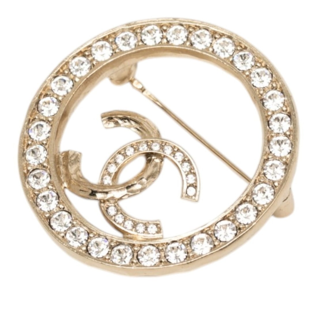 Chanel Coco Mark Brooch C21K Gold Plated Rhinestone Women's CHANEL: --- Catalog ---Category: SizeSize (HxWxD): 40cm x 38.5cm / 15.74'' x 15.15''Category: DesignType: BroochColor: GoldGender: WomenMaterial: Gold plating, RhinestoneCategory: GeneralBrand: Chanel--- Item