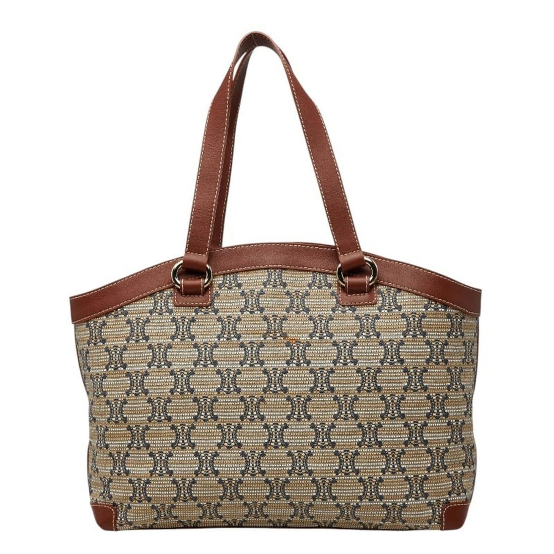 Celine Macadam Tote Bag Shoulder Beige/Brown Leather Canvas Women's CELINE (1 of 16)