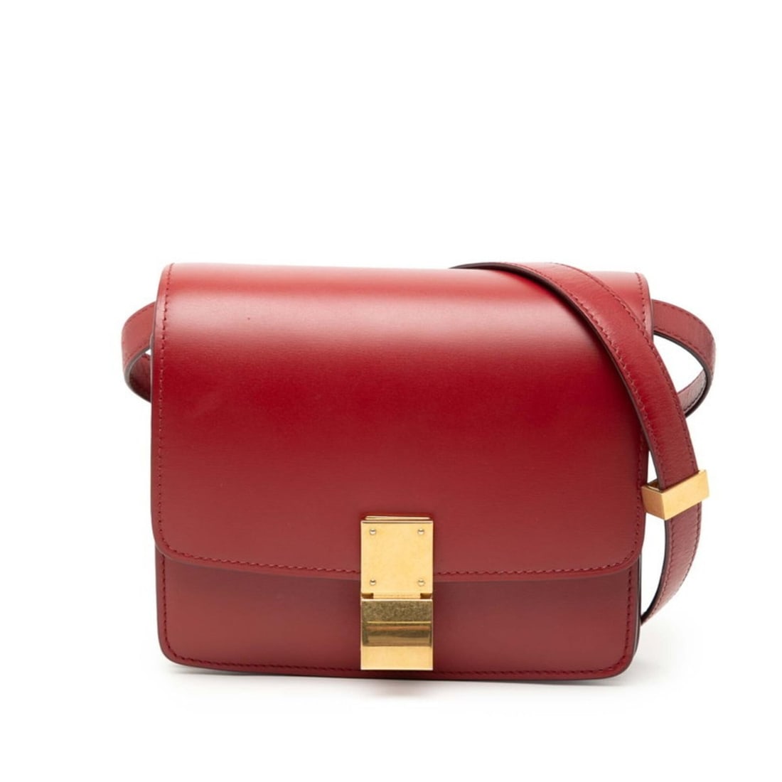 Celine Classic Box Shoulder Bag, Red Gold Leather, Women's CELINE: --- Catalog ---Category: SizeSize (HxWxD): 14cm x 16cm x 6cm / 5.51'' x 6.29'' x 2.36''Category: DesignType: Shoulder bagColor: Gold, Red colorGender: WomenMaterial: Leather Category: GeneralBrand: Ce