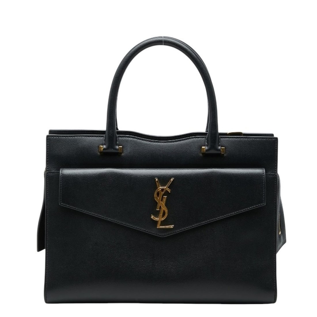 Saint Laurent Uptown Medium YSL Logo Handbag 557653 Black Leather Women's SAINT LAURENT: --- Catalog ---Category: SizeSize (HxWxD): 23cm x 31cm x 15cm / 9.05'' x 12.2'' x 5.9''Category: DesignType: HandbagColor: BlackGender: WomenMaterial: Leather Category: GeneralBrand: Saint Laurent--- 