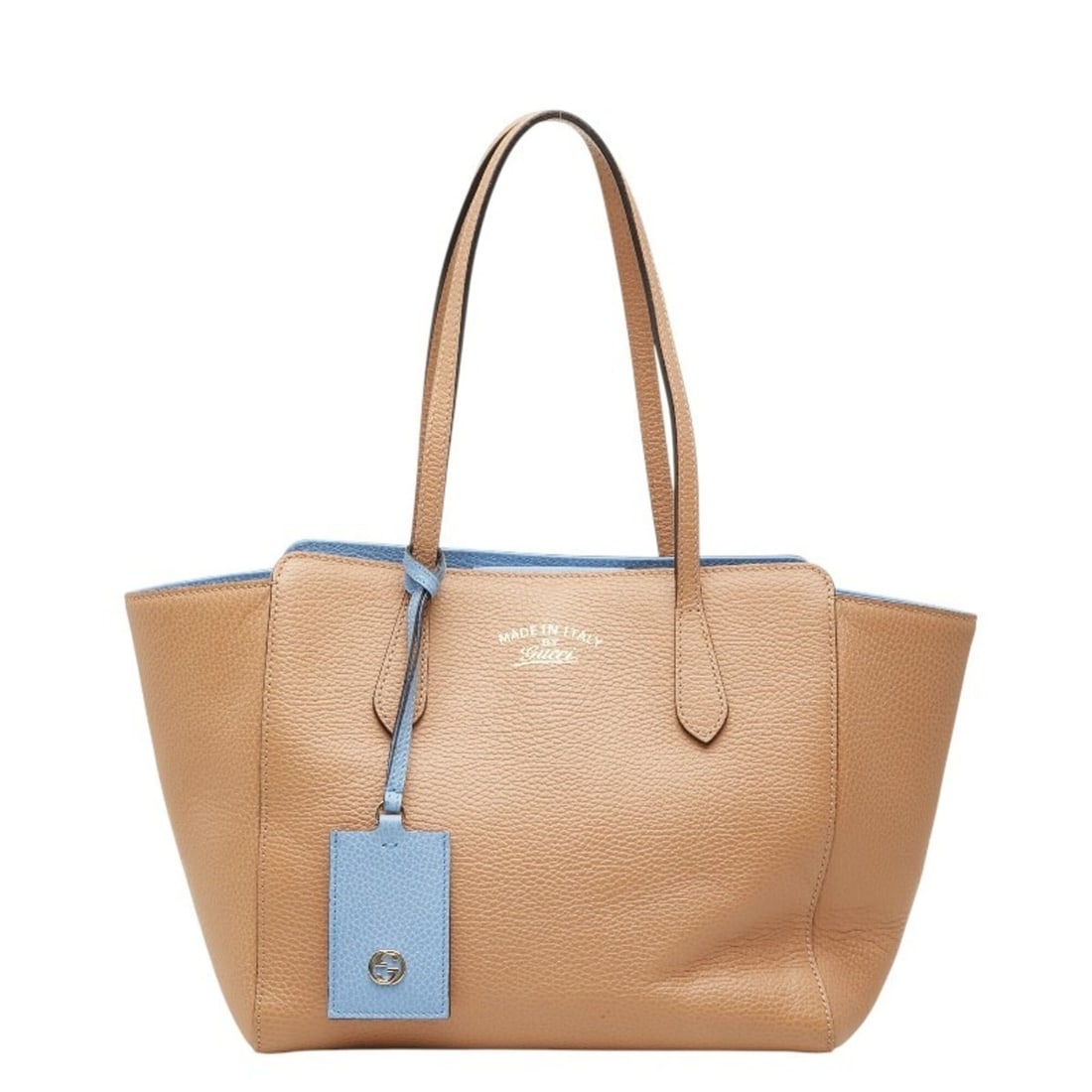 Gucci Swing Bicolor Shoulder Bag Tote 354408 Beige/Blue Leather Women's GUCCI: --- Catalog ---Category: SizeSize (HxWxD): 23cm x 42cm x 15cm / 9.05'' x 16.53'' x 5.9''Category: DesignType: Shoulder bag, Tote bagColor: Beige, BlueGender: WomenMaterial: Leather Category: GeneralBr