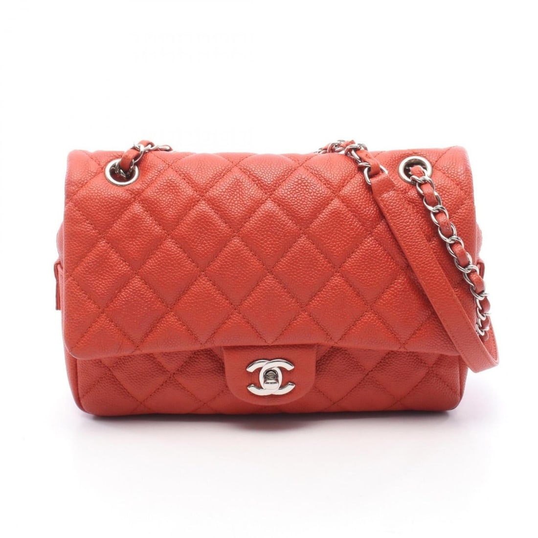 Chanel Matelassé Shoulder Bag/Handbag, Caviar Leather (Grained Calfskin), Women's, Red: --- Catalog ---Category: SizeSize (HxWxD): 17cm x 24.5cm x 6cm / 6.69'' x 9.64'' x 2.36''Category: DesignType: Handbag, Shoulder bagColor: Red colorGender: WomenMaterial: Grained Calfskin Hardware Col