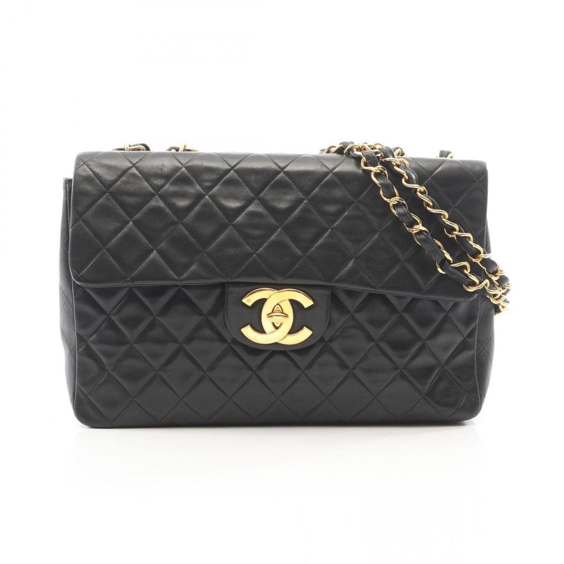 Chanel CHANEL Large Matelassé 34 Shoulder Bag Handbag Lambskin (Sheepskin) Women's Black: --- Catalog ---Category: SizeSize (HxWxD): 22cm x 34cm x 10cm / 8.66'' x 13.38'' x 3.93''Category: DesignType: Handbag, Shoulder bagColor: BlackGender: WomenMaterial: Leather Hardware Color: GoldLeath