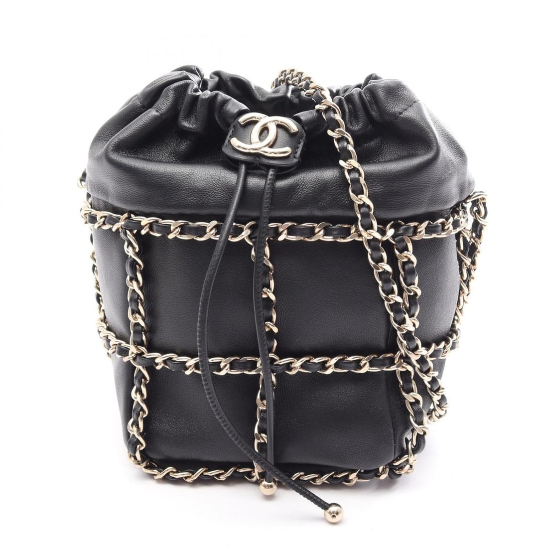 Chanel Coco Mark Drawstring Shoulder Bag/Handbag, Lambskin Leather, Women's, Black (AS2313): --- Catalog ---Category: SizeSize (HxWxD): 17cm x 11cm x 11cm / 6.69'' x 4.33'' x 4.33''Category: DesignType: Handbag, Shoulder bagColor: BlackGender: WomenMaterial: Leather Hardware Color: GoldLeathe