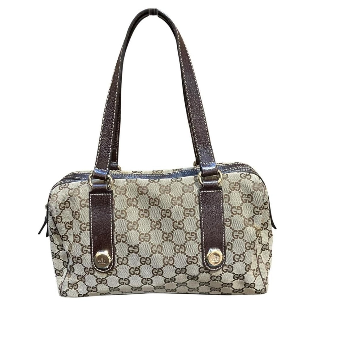 Gucci GUCCI Handbag GG Canvas Leather 152457: --- Catalog ---Category: SizeHandle Drop: 20.00cm / 7.87''Size (HxWxD): 18cm x 29cm x 9cm / 7.08'' x 11.41'' x 3.54''Handle Length: 45cm / 17.71''Category: DesignType: HandbagColor: Beige, BrownGender