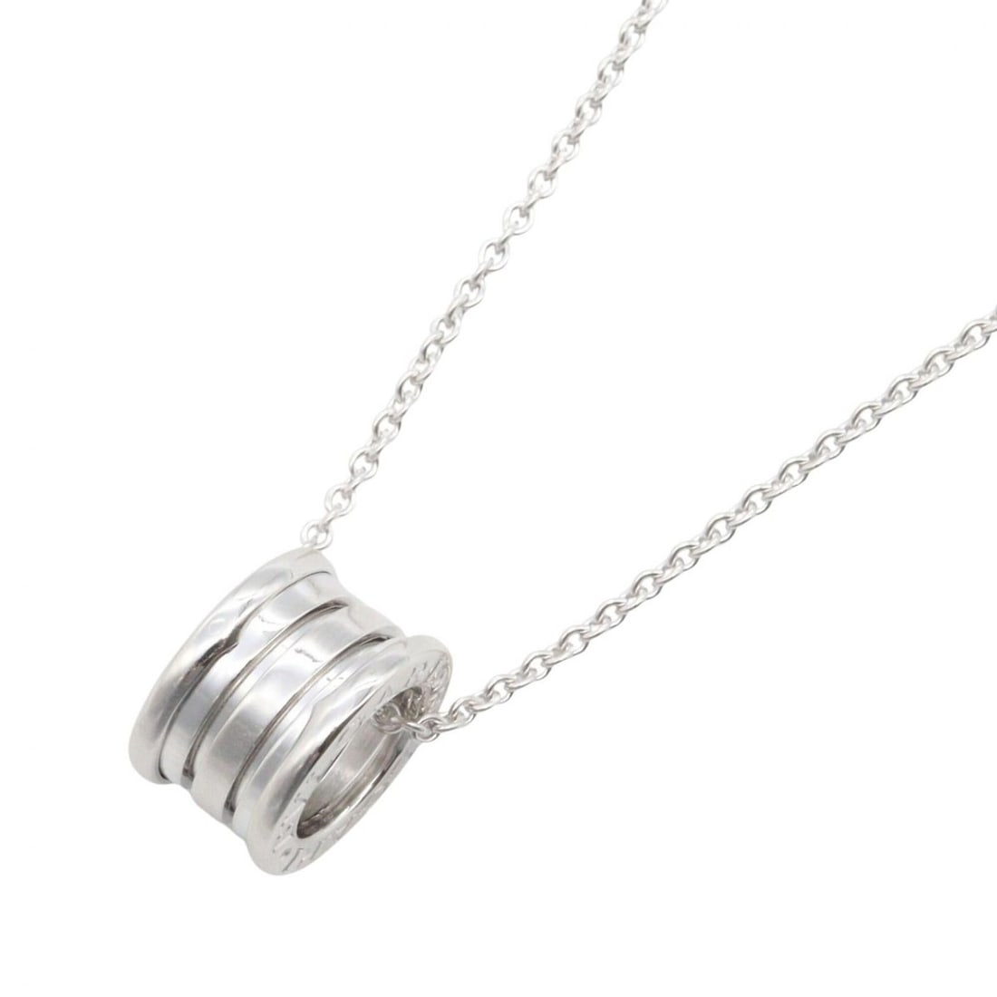 Bvlgari Bulgari B.zero1 Necklace, 18K White Gold (WG), Women's, Silver Tone: --- Catalog ---Category: SizePendant Size: 15mm x 8mm / 0.59'' x 0.31''Neck Circumference: 40 cm / 15.74''Category: DesignColor: SilverGender: WomenMaterial: White gold (18K)Necklace Type: NecklaceCat