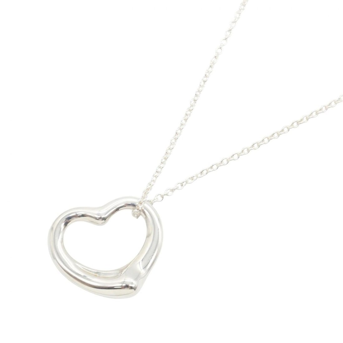 Tiffany & Co. Open Heart Necklace, Sterling Silver 925, Women's Jewelry, Tone: --- Catalog ---Category: SizePendant Size: 20mm x 22mm / 0.78'' x 0.86''Neck Circumference: 40 cm / 15.74''Category: DesignColor: SilverGender: WomenMaterial: Silver 925Necklace Type: NecklaceCategory
