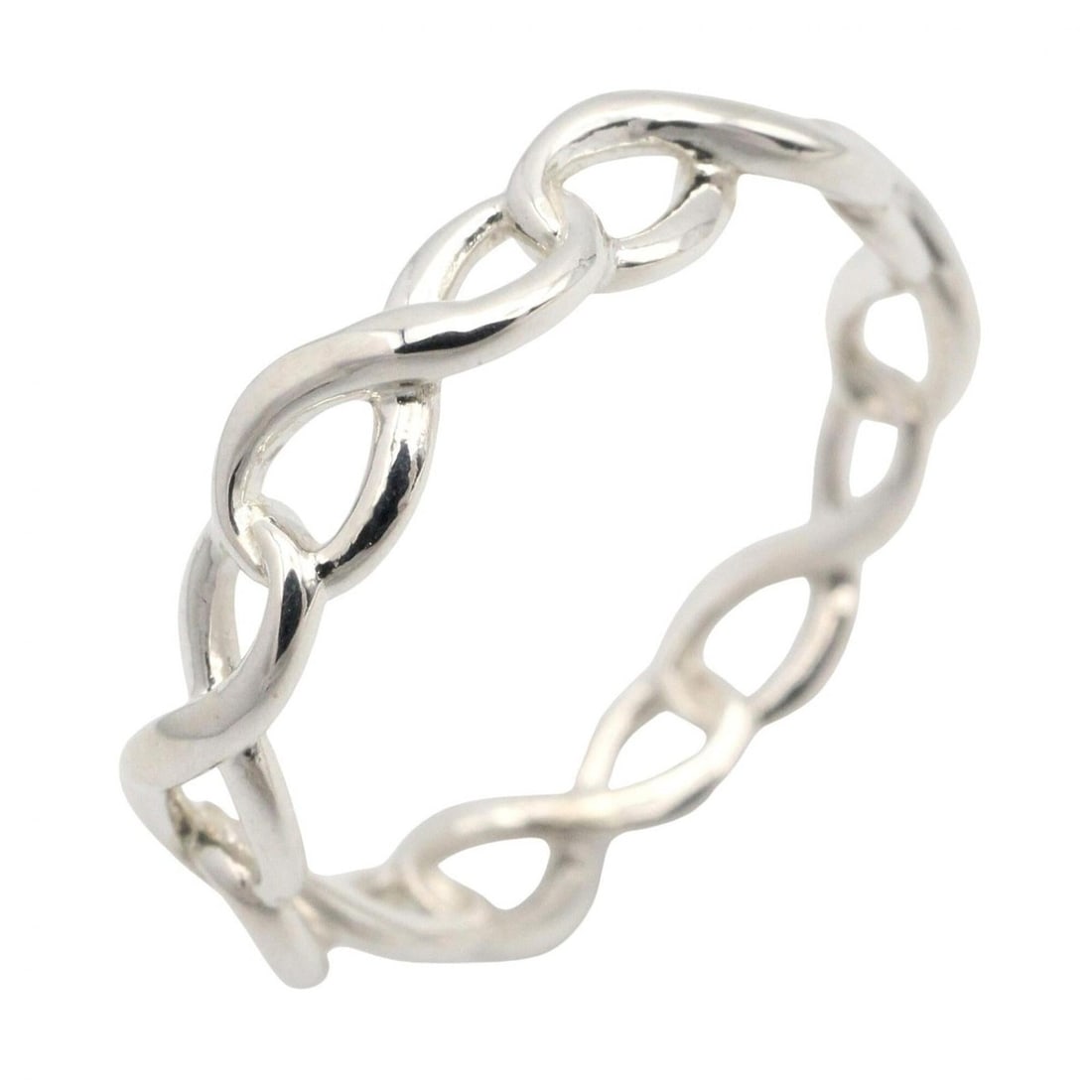 Tiffany & Co. Infinity Band Ring, Sterling Silver 925, Tone, Ring/Finger Jewelry, Men's/Women's,: --- Catalog ---Category: SizeJP Size: 10US Size: 5.5Category: DesignType: Band ringColor: SilverGender: Men,WomenMaterial: Silver 925Category: GeneralMPN: 60145307Brand: Tiffany--- Item List ---Sectio