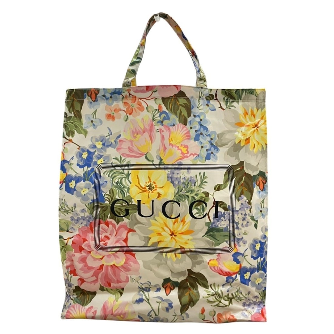 Gucci GUCCI Tote Bag, Canvas Coated, 575140: --- Catalog ---Category: SizeSize (HxWxD): 41cm x 37cm x 10cm / 16.14'' x 14.56'' x 3.93''Handle Length: 31cm / 12.2''Category: DesignType: Tote bagColor: Multi-colorGender: WomenMaterial: Coated canv