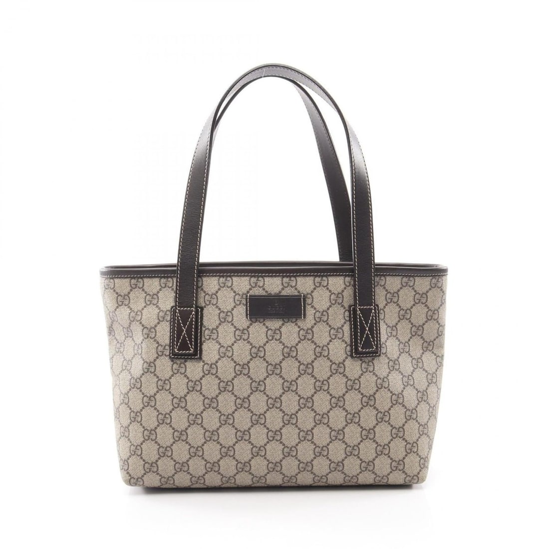 Gucci GG Supreme Tote Bag Handbag, Coated Canvas Leather, Women's, Beige/Brown, Item Number 211138: --- Catalog ---Category: SizeSize (HxWxD): 21cm x 29cm x 8cm / 8.26'' x 11.41'' x 3.14''Category: DesignType: Handbag, Tote bagColor: Beige, BrownGender: WomenMaterial: PVC , Leather Category: General