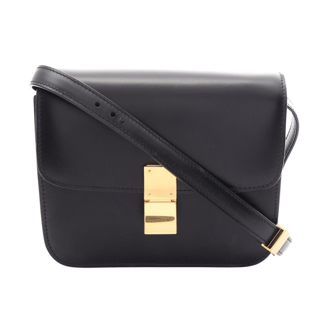 Celine Classic Teen Box Shoulder Bag Handbag Leather Women's Black 192523 (1 of 11)