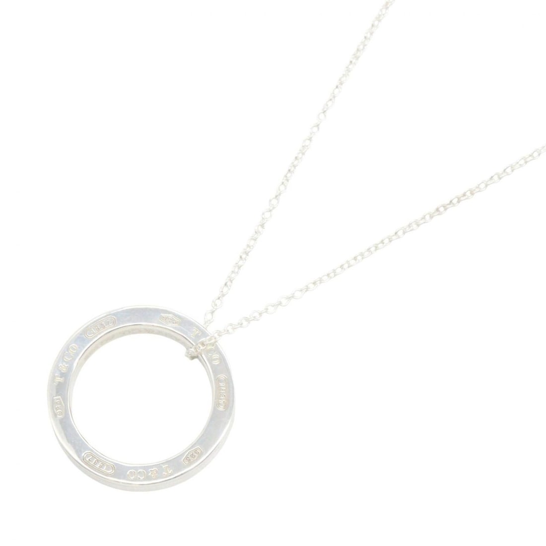 Tiffany & Co. 1837 Circle Necklace, Sterling Silver 925, Women's Jewelry, Tone: --- Catalog ---Category: SizePendant Size: 18mm x 18mm / 0.7'' x 0.7''Neck Circumference: 40.5 cm / 15.94''Category: DesignColor: SilverGender: WomenMaterial: Silver 925Necklace Type: NecklaceCategory