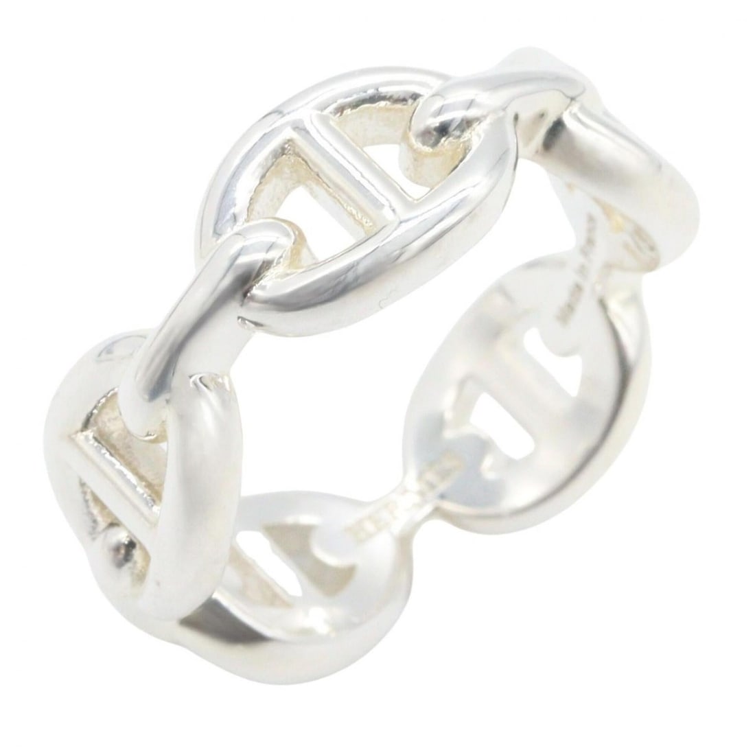 Hermes Chaine d'Ancre Enchainée PM Ring - Sterling Silver 925 Women's (1 of 17)