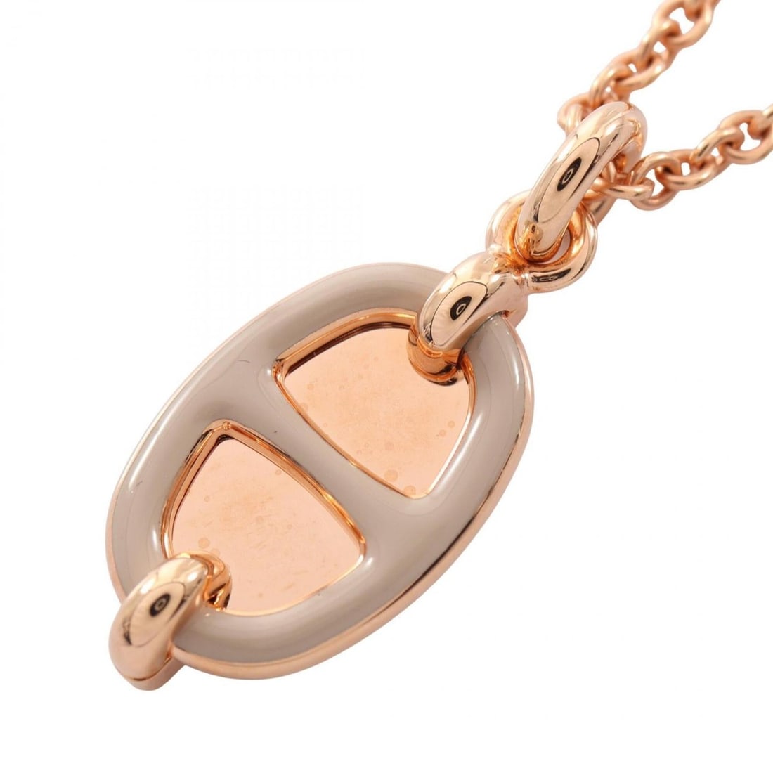 Hermes HERMES Mini Maillon PM Pendant Necklace Jewelry GP (Gold Plated) Women's Gold/Beige: --- Catalog ---Category: SizePendant Size: 22mm x 13mm / 0.86'' x 0.51''Neck Circumference: 47.5 cm / 18.7''Category: DesignColor: Beige, GoldGender: WomenMaterial: Gold platingNecklace Type: Necklace