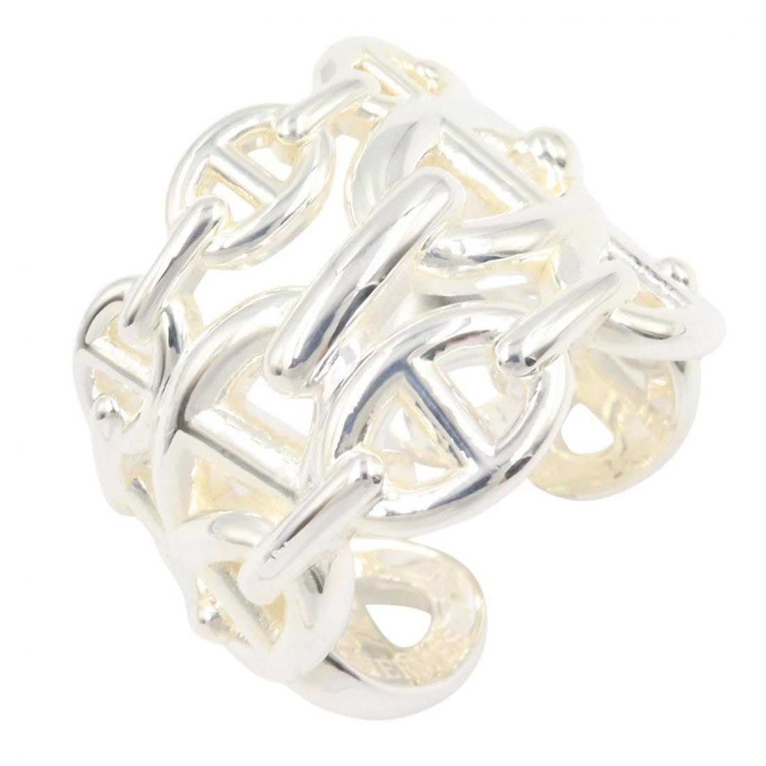 Hermes Chaine d'Ancre Enchainee GM Ring - Sterling Silver 925 Women's (1 of 17)
