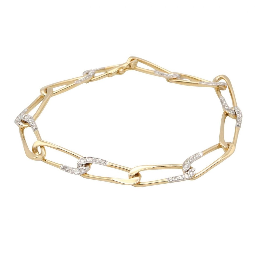 Cartier diamond bracelet, 18K (yellow gold) women's, clear/gold tone.: --- Catalog ---Category: SizeLength: 17cm / 6.69''Category: DesignType: Charm braceletColor: Clear, GoldGender: WomenMaterial: Yellow gold (18K)Category: GeneralBrand: Cartier--- Item List ---Section: