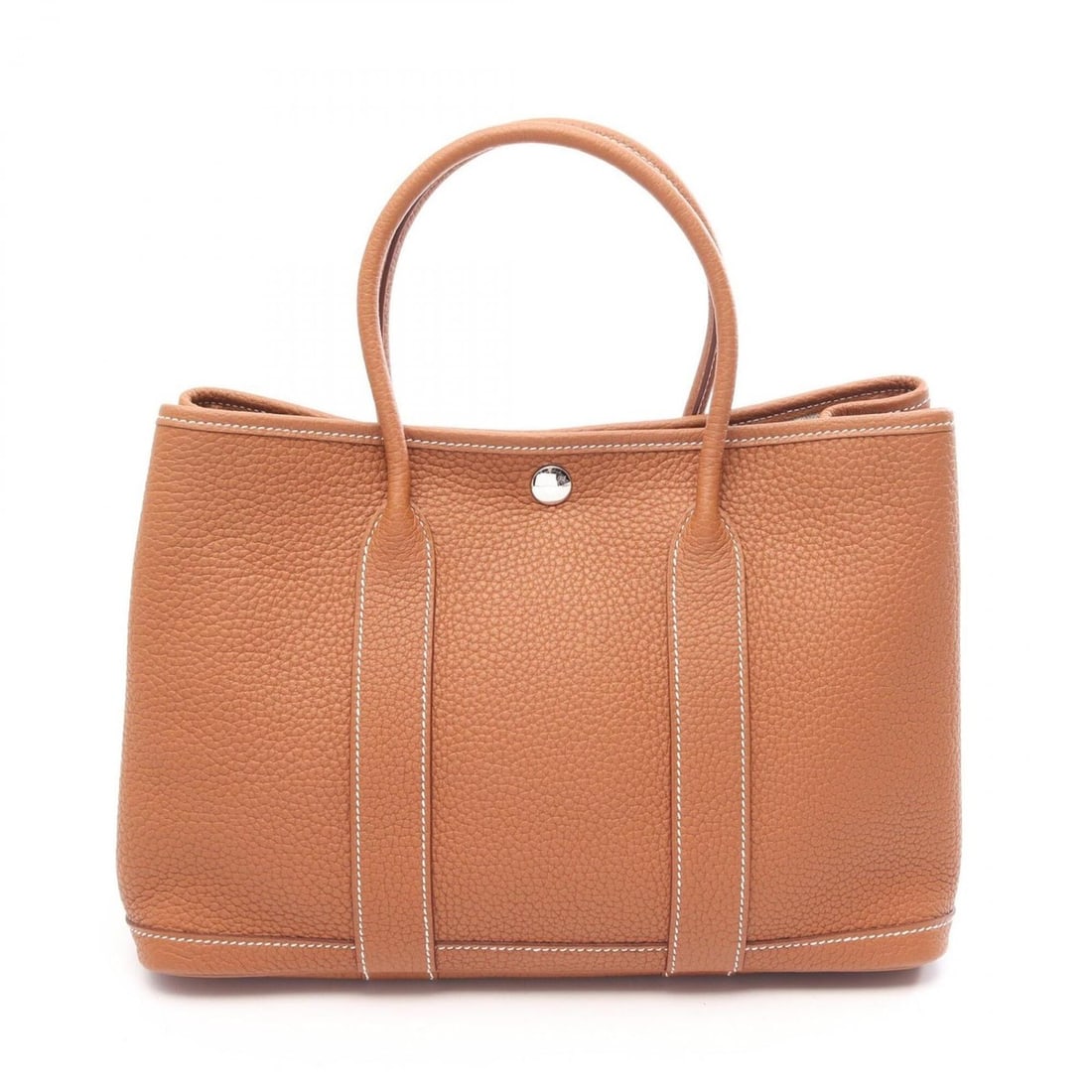 Hermes Garden Party TPM Tote Bag Handbag Leather Negonda Brown Women's (1 of 9)