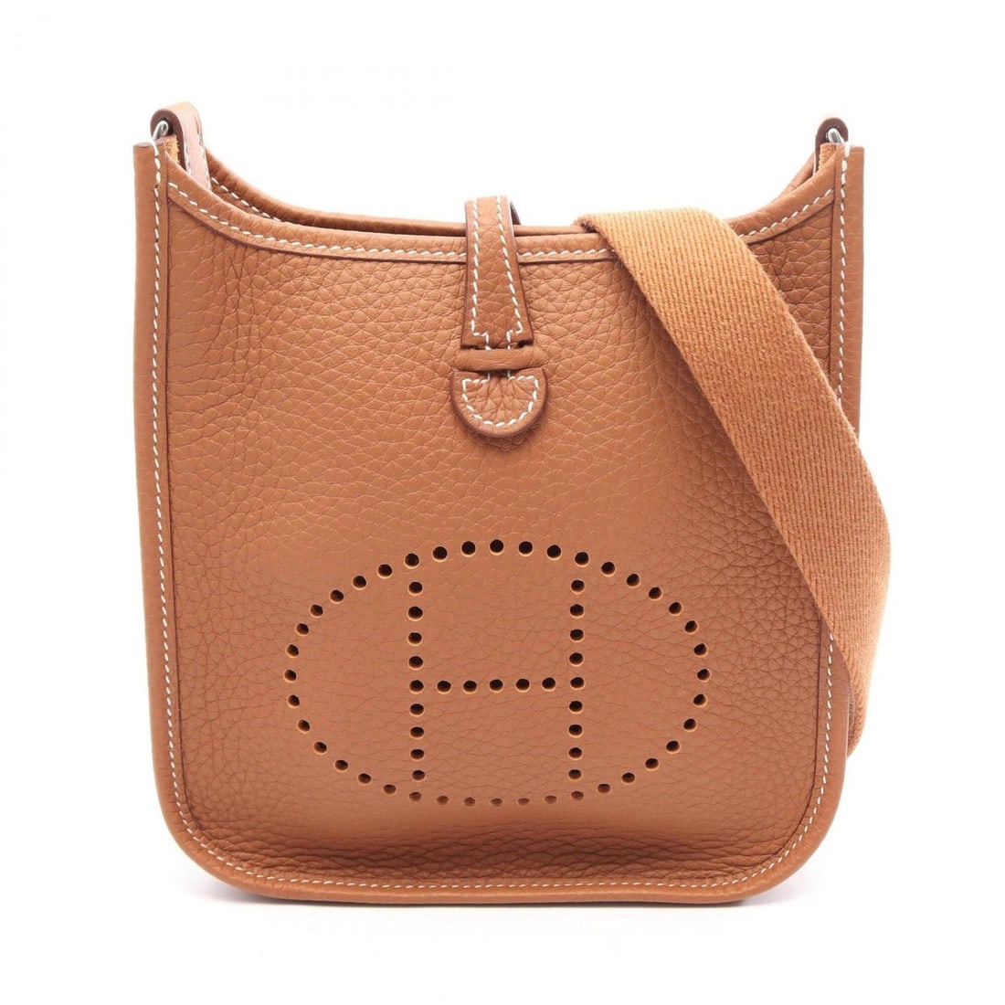 Hermes Evelyne Amazon TPM Gold Shoulder Bag/Handbag, Taurillon Clemence Leather, Women's, Brown (1 of 18)