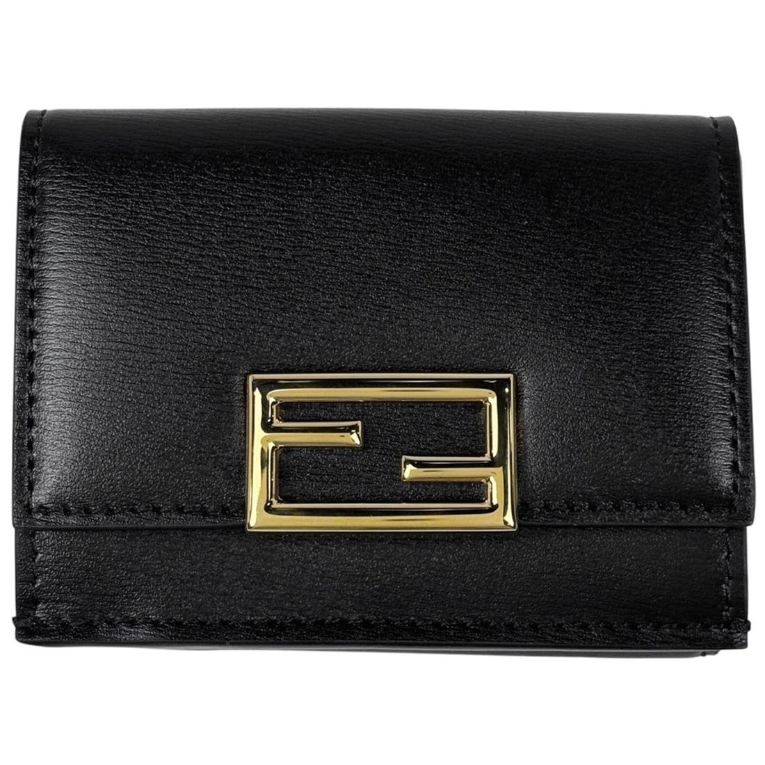 Fendi Micro Trifold Wallet, Tri-fold Zucca Logo, Leather, Black, 8M0395, Women's: --- Catalog ---Category: SizeSize (HxWxD): 7cm x 9.5cm x 3cm / 2.75'' x 3.74'' x 1.18''Category: DesignType: Wallet (tri-fold)Color: BlackGender: WomenMaterial: Leather Category: GeneralBrand: Fendi--