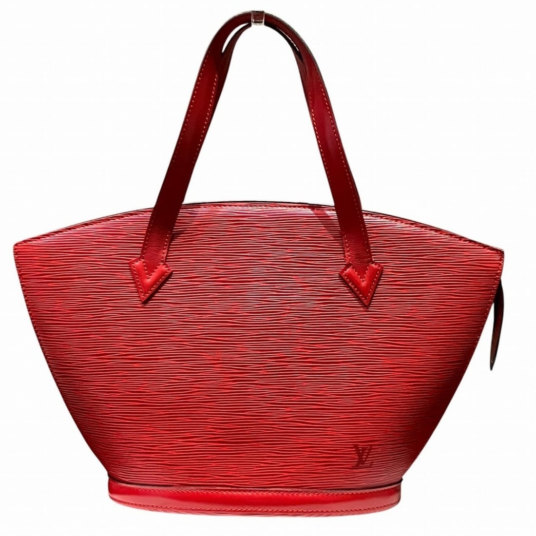 Louis Vuitton Saint Jacques Poignee Long Shoulder Bag, Epi Leather, M52337: --- Catalog ---Category: SizeSize (HxWxD): 24cm x 38cm x 10cm / 9.44'' x 14.96'' x 3.93''Handle Length: 42cm / 16.53''Category: DesignType: Shoulder bagColor: Red colorGender: WomenClosure: ZipperMate