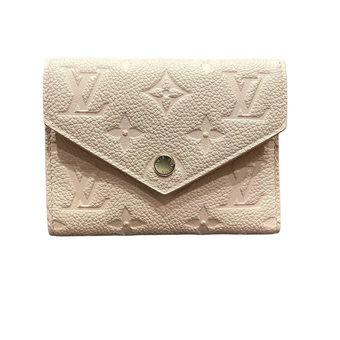 Louis Vuitton Portefeuille Victorine Tri-fold Wallet, Monogram Empreinte Leather, M26895: --- Catalog ---Category: DesignType: Wallet (tri-fold)Gender: WomenMaterial: Leather Category: GeneralLine: Monogram EmpreinteBrand: Louis Vuitton--- Item List ---Section: ConditionRanking: Rank S Use