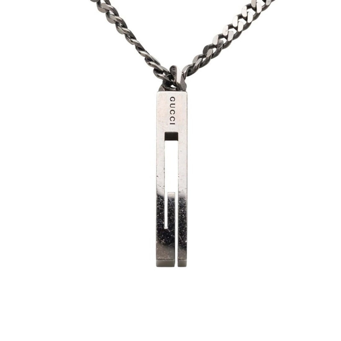 Gucci Cutout G Necklace SV925 Silver Women's GUCCI: --- Catalog ---Category: SizeNeck Circumference: 49.8 cm / 19.6''Category: DesignColor: SilverGender: WomenMaterial: Silver 925Necklace Type: NecklaceCategory: GeneralBrand: Gucci--- Item List ---Sect