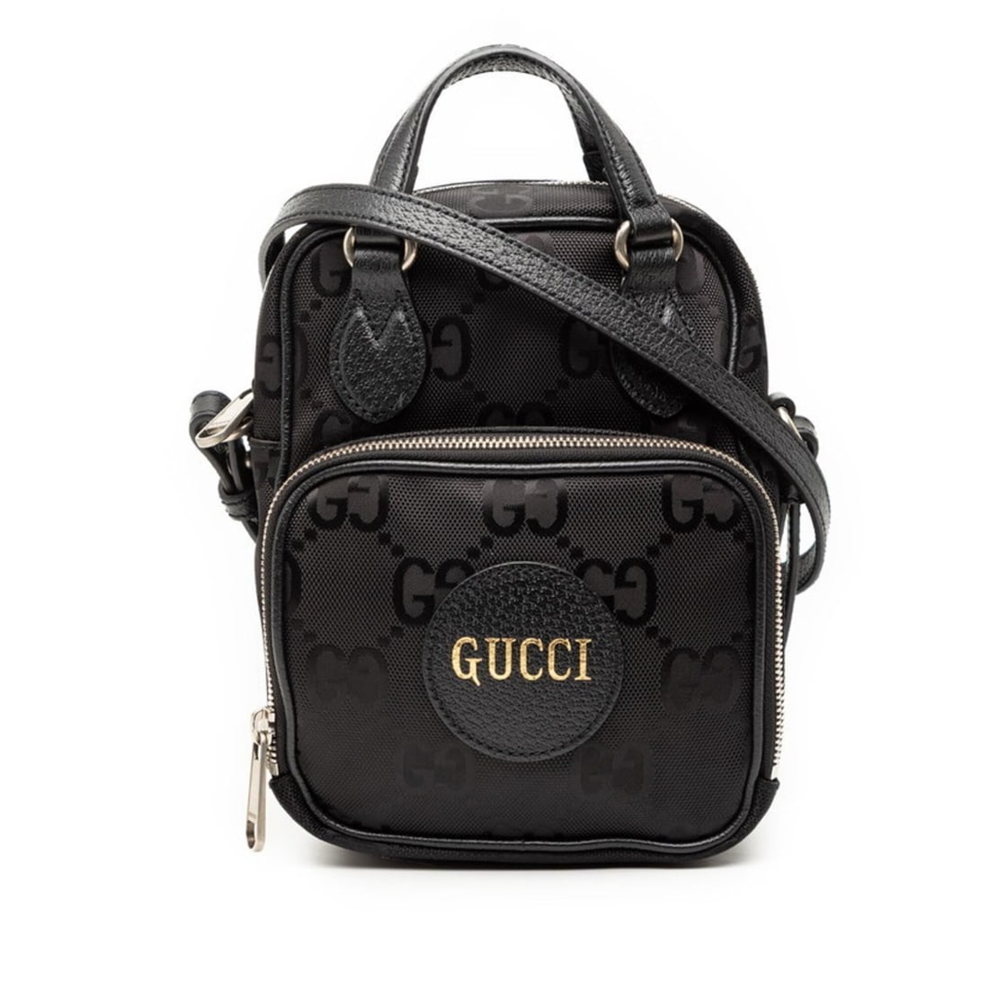 Gucci GG Nylon Off the Grid Handbag Shoulder Bag 2WAY 625850 Black Leather Women's GUCCI (1 of 10)