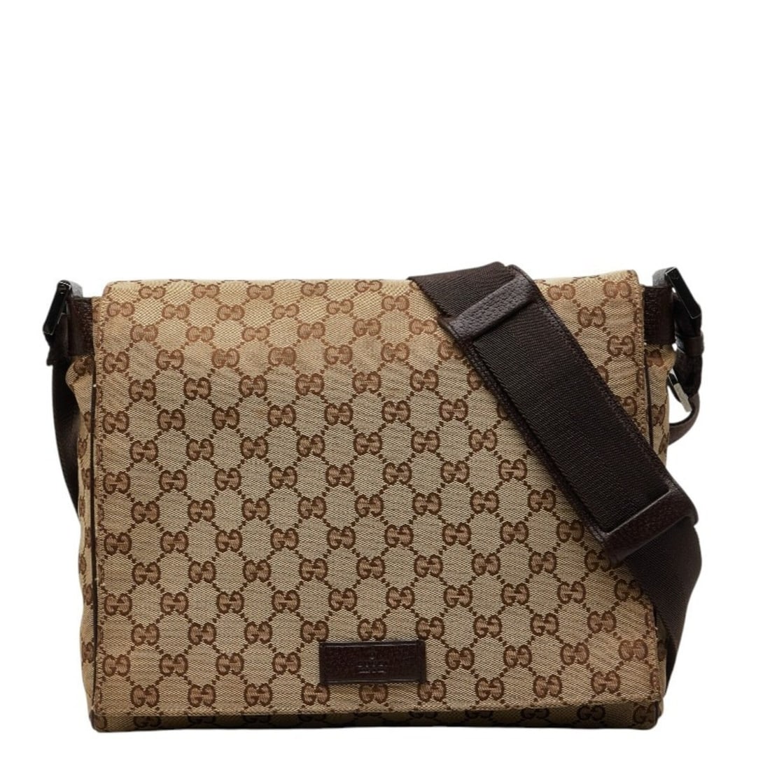 Gucci GG Canvas Crossbody Shoulder Bag 146236 Beige Brown Leather Women's GUCCI: --- Catalog ---Category: SizeSize (HxWxD): 25cm x 30cm x 8cm / 9.84'' x 11.81'' x 3.14''Category: DesignColor: Beige brownGender: WomenMaterial: Canvas , Leather Category: GeneralMPN: 146236Brand: Guc